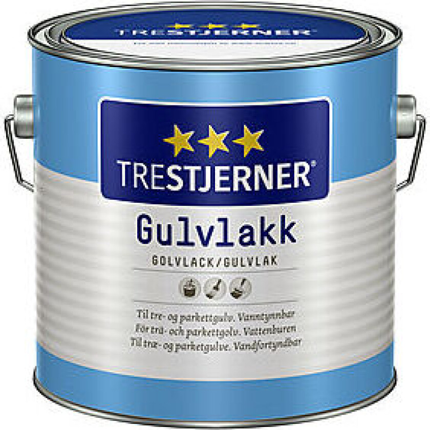 Gulvlakk vannbasert Silkematt 3l