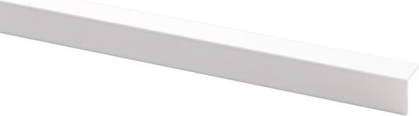Vinkellist 20x015x2000mm, aluminium, hvitlakkert Vinkellisten brukes primært til å beskytte utvendige hjørner.