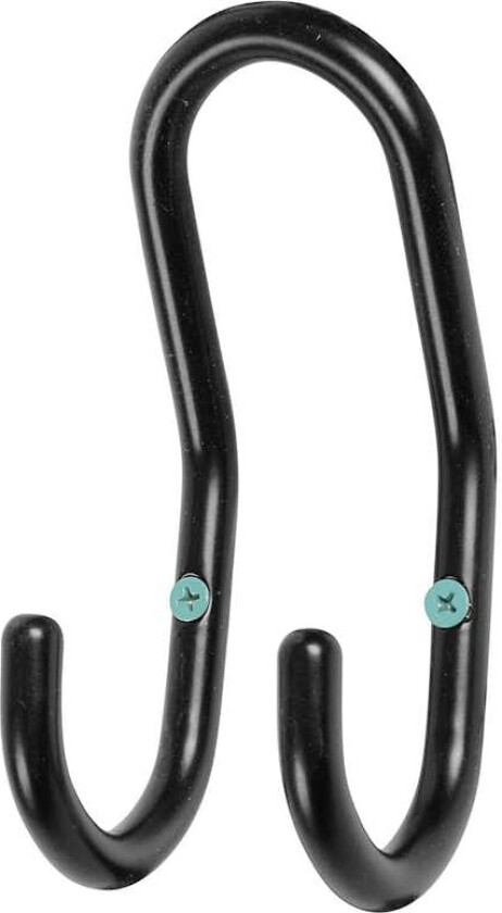 Hattekrok dobbel (sort) Dobbel hatteknagg i sort.