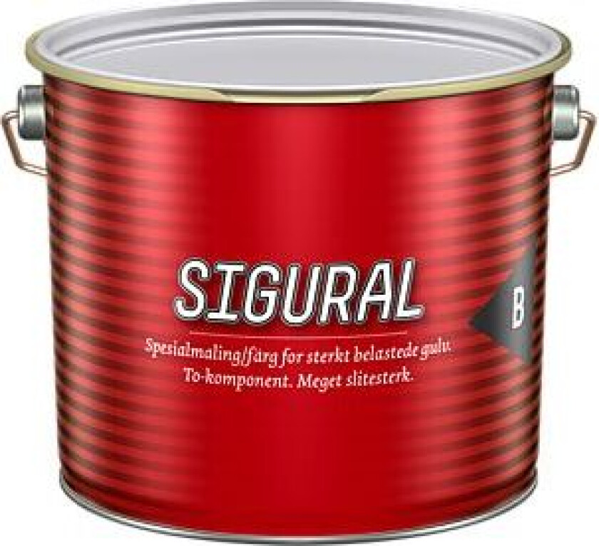 Trestjerner Sigural B epoksy gulvmaling Herder B komponent epoksy gulvmaling til betonggulv.