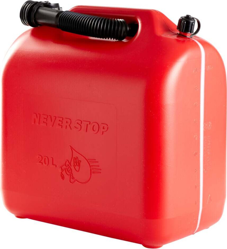 Rawlink bensinkanne 20 liter 20 liters bensinkanne i kraftig plast med fleksibel helletut.
