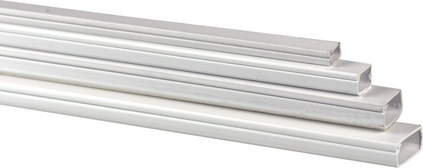 Gelia selvklebende kabelkanal 16x10 mm Selvheftende kabelkanal med lokk for skjult ledningsføring på vegg.