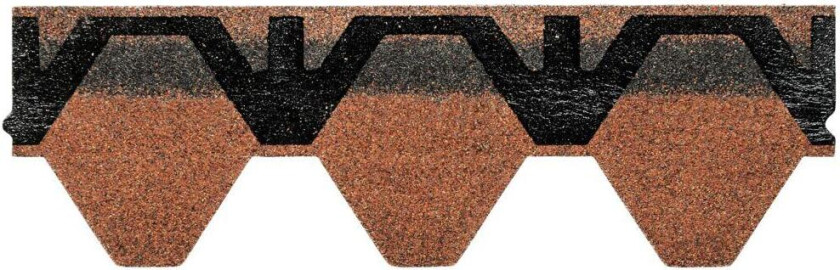 Bilde av Isola Takshingel, skrå, teglrød kontur Takshingel Skrå brukes til taktekking på skrå tak med bærende taktro av rupanel, OSB eller kryssfinerplater. Kan benyttes ned til 15 graders takfall.