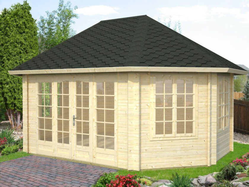 Palmako Hanna lysthus 20,3 m² Stort og romslig lysthus med plass til alle.
Det perfekte samlingspunkt med familie og venner.