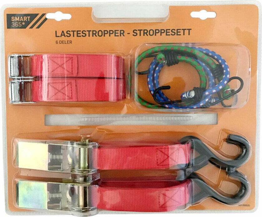 Smart 365* lastestropp/bånd/strikk Pakke med diverse lastesikringer.
