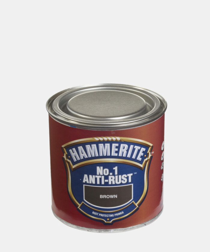 Hammerite anti-rust Grunningen fungerer som en primer, grunning og overflatefinish. Den stopper effektivt rust og hindrer ny rustdannelse. Beregn ca. 0,1 liter pr. m².