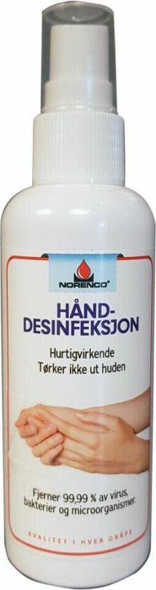 Bilde av Norenco hånddesinfeksjon 100 ML Hurtigvirkende desinfeksjon til bruk på hender, toalettseter, dørhåndtak, dispensere, osv. Begrenser smitte av sykdommer.