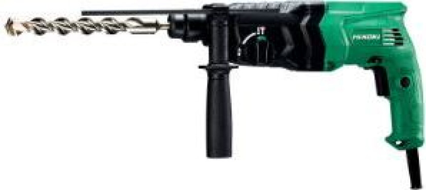 HiKOKI DH24PG2 elektrisk borhammer Kompakt borhammer - kun 349 mm Nytt luftekanalsystem som dobler verktøyets levetid. SDS-Plus Høyre-/venstregange.