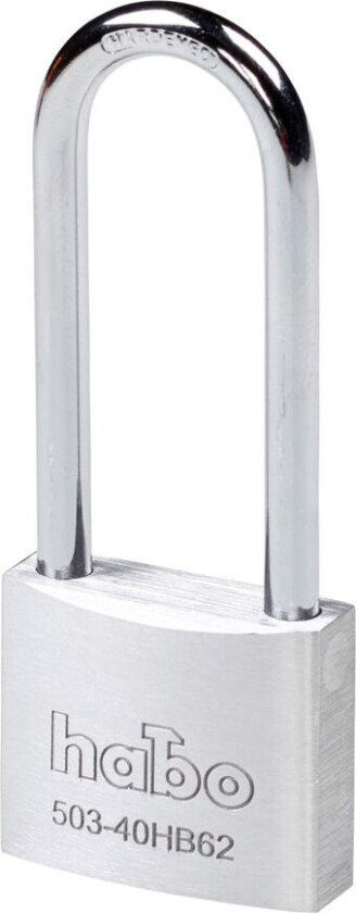 Habo Hengelås 503-40HB62 Aluminium Hengelås 503-40HB62 Høy Bøyle 62 mm Aluminium