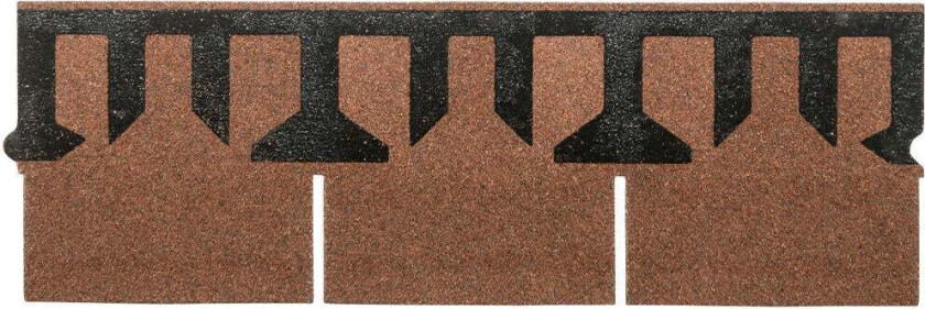 Bilde av Isola Takshingel, rett, teglrød Takshingel Rett brukes til taktekking på skrå tak med bærende taktro av rupanel, OSB eller kryssfinerplater. Kan benyttes ned til 15 graders takfall.