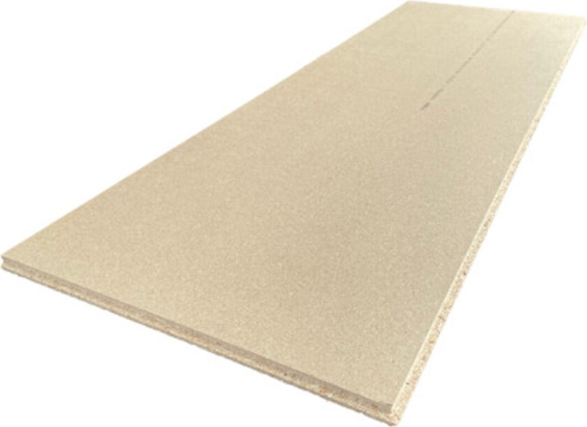 Bilde av 22x620x1820 mm sponplate gulv Sponplate som kan benyttes som bærende undergulv på trebjelkelag eller tilfarere. Med not og fjær på 4 sider.