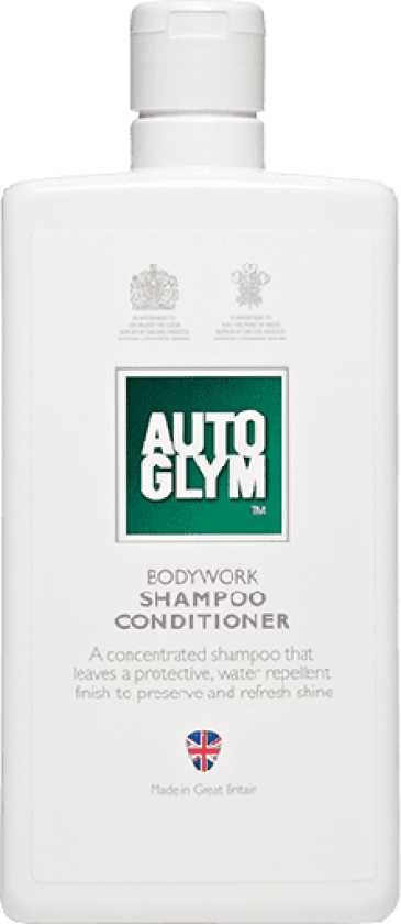 Autoglym Bodywork Shampoo Conditioner 500 ml Et bilsjampo som er dyptrensende og som gir en blank, vannavstøtende overflate som gjør skyllingen lett. Effektiv og gir en kontinuerlig beskyttelse.