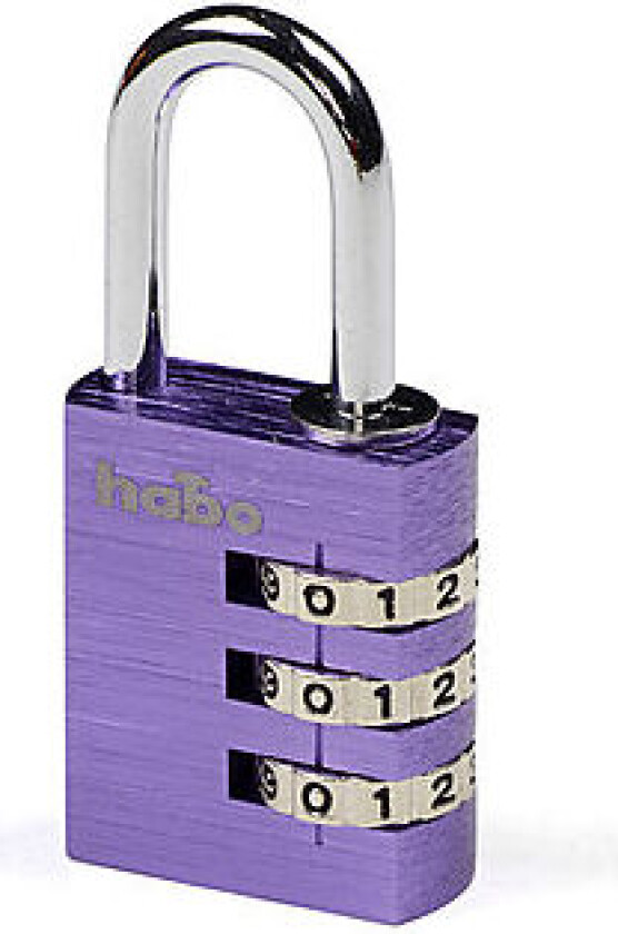 Habo Hengelås med Kode 203-40 Sølv Aluminium Hengelås med kode 203-40. Kombinasjonslås og enkeltboltet bøyle Ø6 mm.