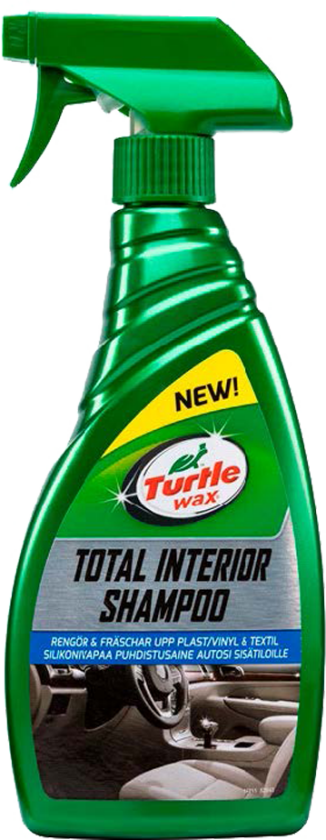 Turtle Wax Total Interiør shampo Rengjør og frisker opp alle innvendige overflater. Fjerner effektivt smuss og støv fra plast, vinyl, gummi og tekstiler.