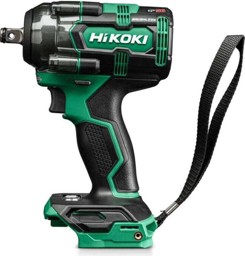 HiKOKI WR18DH muttertrekker u/batteri En kompakt og kraftig muttertrekker med høy tiltrekkings- og løsne evne.