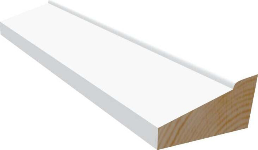 21x45x4400 Taklist Taklist i malt furu som skjuler overgangen mellom tak og vegg.