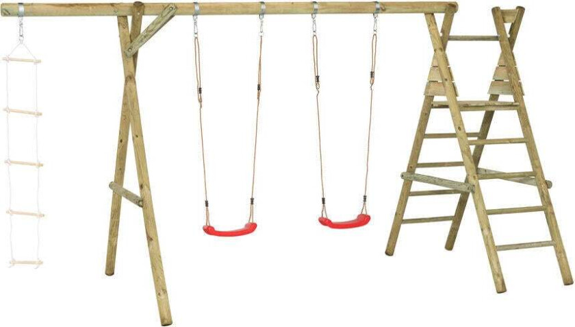 Krifon Rocky lekestativ Kraftig og fint lekestativ med 2 husker, taustige og stige. Sklie må kjøpes separat.