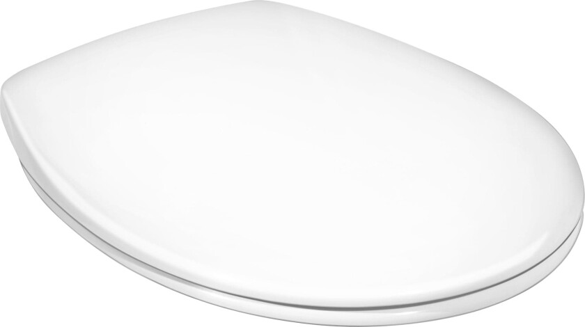 Compact Hardplast Toalettsete - Soft-close Hvit