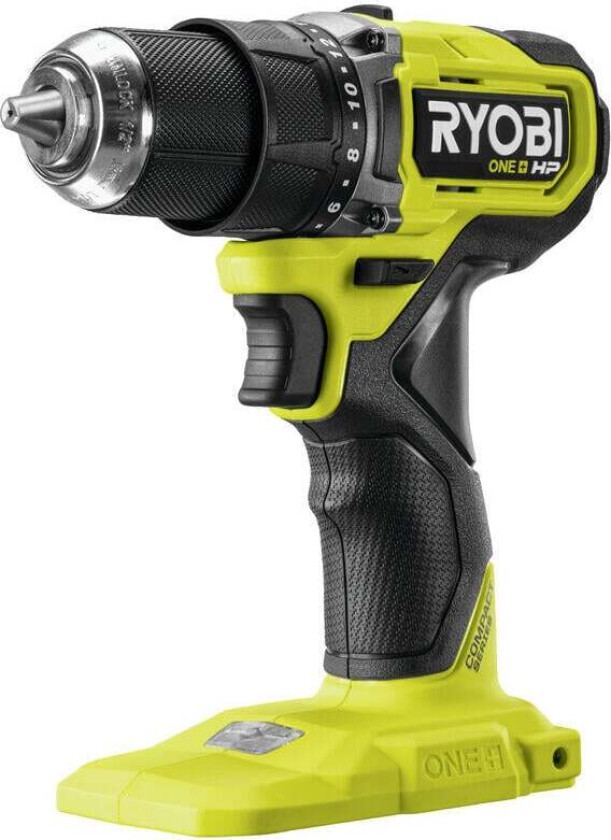 Ryobi ONE+HP RDD18C1-0 drill u/batteri Et kraftig og kompakt verktøy, ideelt for en rekke bore- og skrutrekkingsoppgaver.