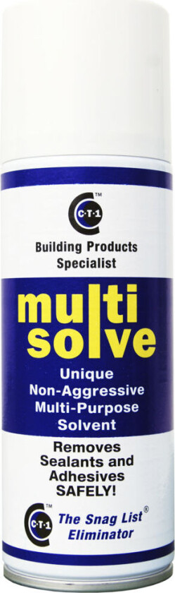 Multisolve Unik Multirens, Fjerner & Avfetter Multisolve Multirens inneholder ingen aggressive stoffer og er perfekt for sikker fjerning av herdet silikon, asfalt, olje, fett, lim og klistremerker
