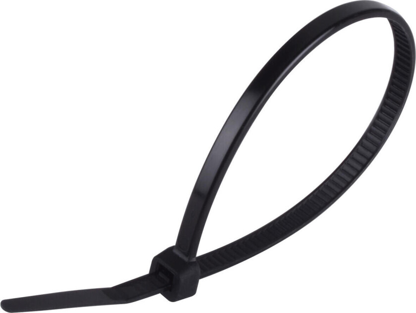 Bilde av Gelia strips 3,2 x 142 mm utendørs Svart UV-bestandig strips av nylon laget for å tåle langvarig utendørsbruk. Kommer i pose med 20 stk.