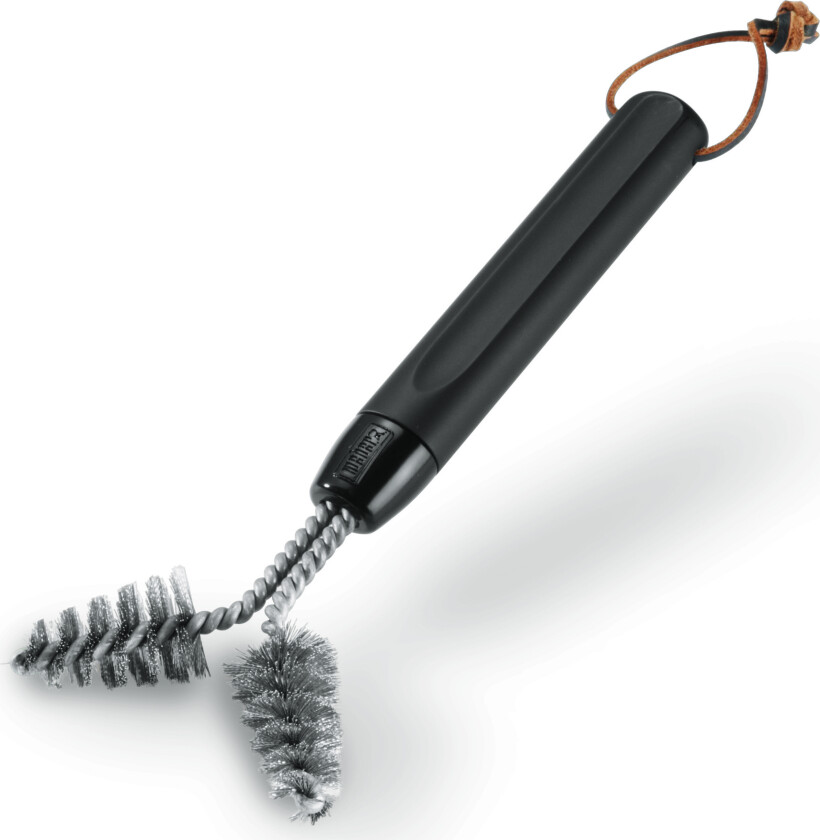 Weber støpejernsbørste En smart støpejernsbørste som er ypperlig til å rengjøre rommene mellom støpejernsristen og til å bruke på brennerrørene.