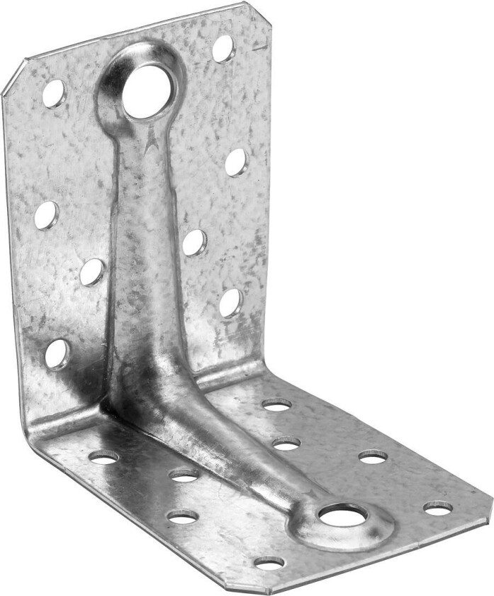 Bilde av SIimpson Strong-Tie vinkel 70x70x1,5x55mm ribbe vinkel ABR7015 har ribbeforsterkning og dokumenterte verdier.