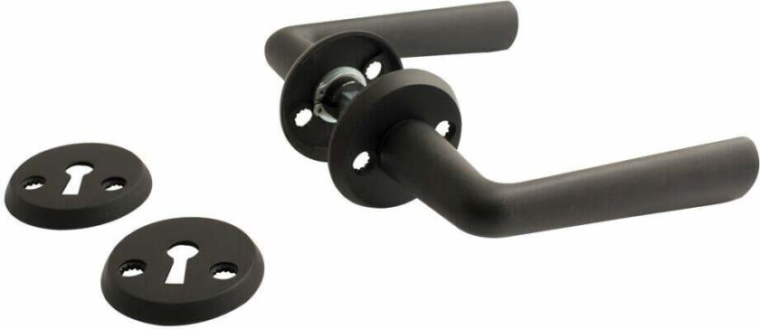 Habo Seattle innvendig dørvrider, sort En moderne og stilren vrider som passer svært godt på glatte og moderne dører. Tilpasset dørtykkelse 38-42 mm. Bygger ut 60 mm.