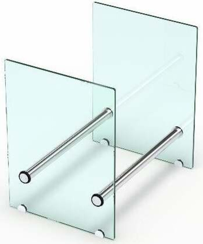 Bilde av Tolmer vedstabler i glass 40 cm Vedstabler i glass, praktisk og elegant møbel for oppbevaring av ved.