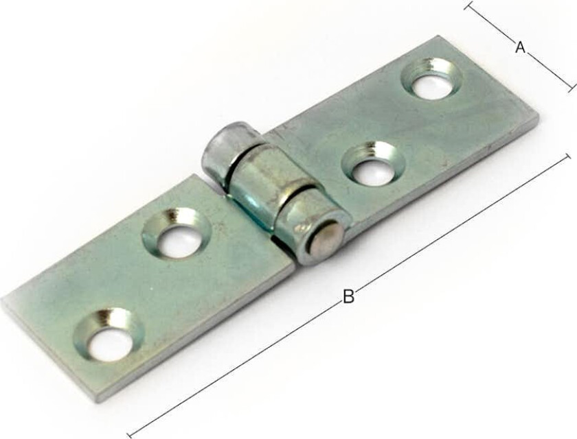 Bilde av Bladhengsel 1701 19x70 mm Bladhengsel av stål med rustfri bolt.