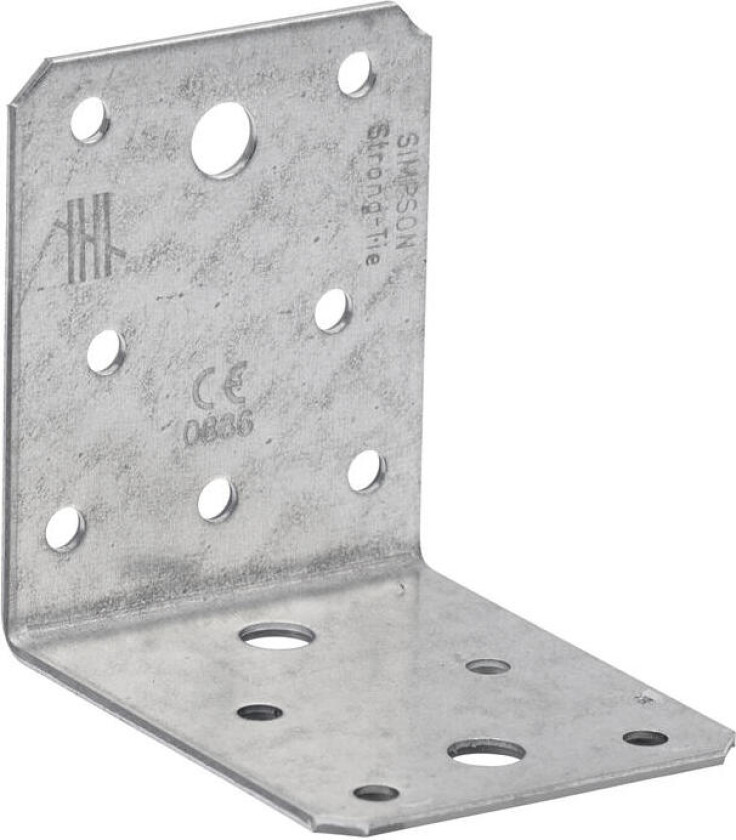 Bilde av Vinkel 70x70x2,0x55 mm Ab-vinkel brukes i tre-tresamlinger, tre-betongsamlinger og tre-stålsamlinger