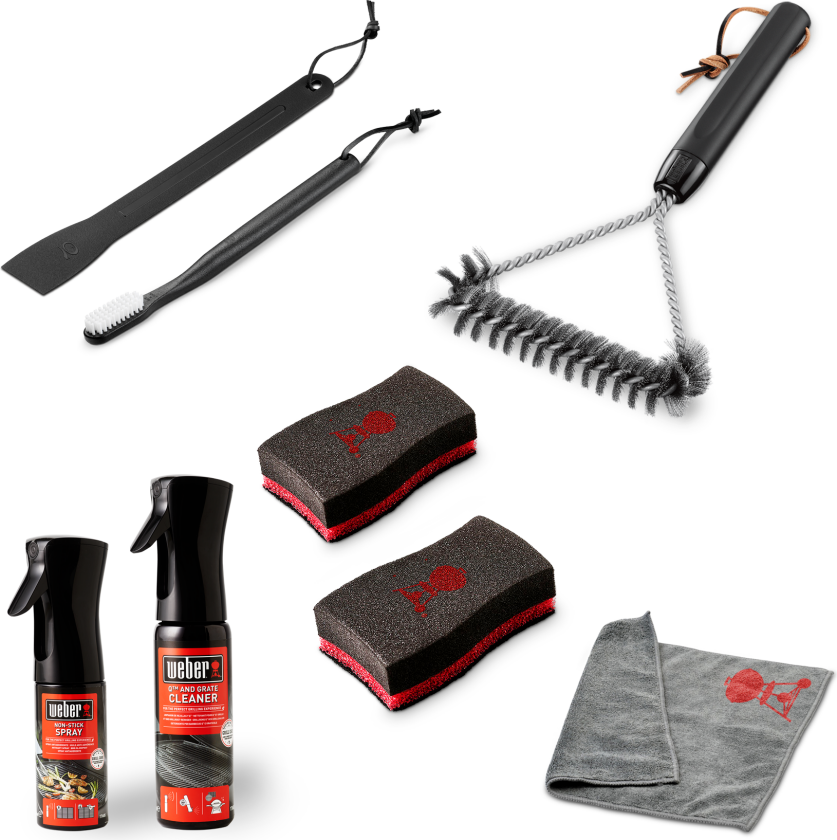 Bilde av Weber rengjøringssett til Q- og Pulse-griller Sett som inneholder 6 produkter for rengjøring av din Q- eller Pulse-grill
