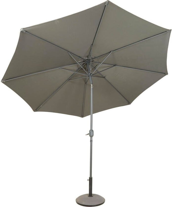 Vega parasoll Slitesterk parasoll med stolpe i aluminium og polyesterduk. 300 cm diameter.