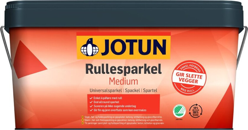 Bilde av Jotun medium rullesparkel 10L Rullesparkel Medium påføres enkelt med rull, og gir vakre, slette vegger og tak.