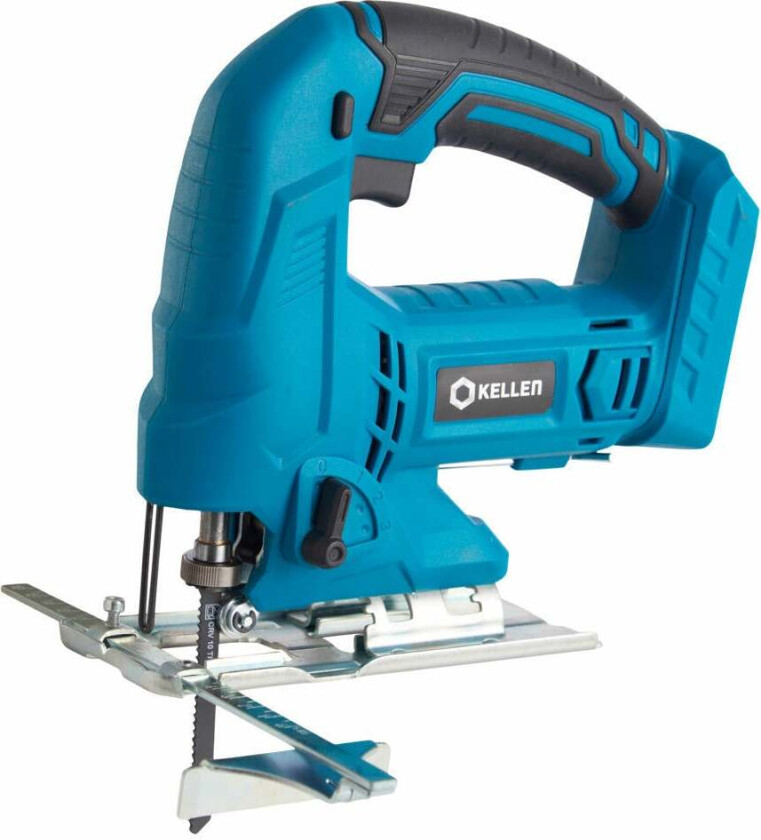 Bilde av Kellen stikksag 18V batteri Effektiv og nøyaktig batteridrevet stikksag med tretrinns pendelfunksjon, vinklingsbar fot i aluminium og hurtigfeste. Leveres uten batteri og lader.