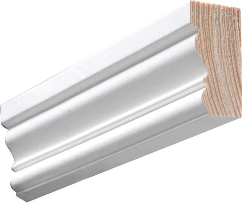 21x45x4400 Taklist malt Ferdigmalt taklist for belistning langs tak.