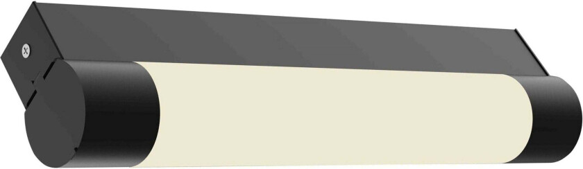 Titan 40 vegglampe for baderom 12W 2700 Kelvin IP44 m/stikkontakt - Dimbar - Svart