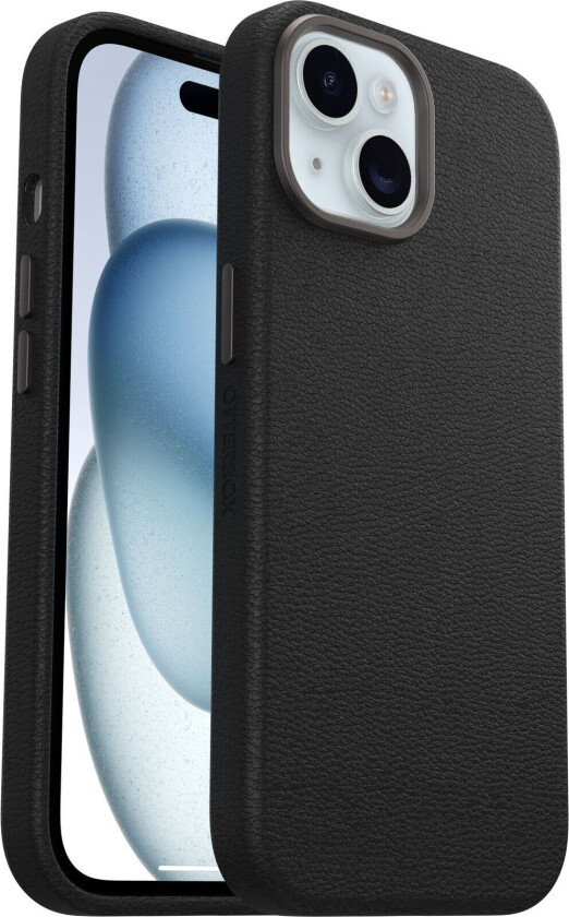 OtterBox iPhone 15 Symmetry Kaktus skinndeksel (sort)