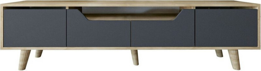 Kollumber TV-benk 180x30 cm - Brun/Antrasitt