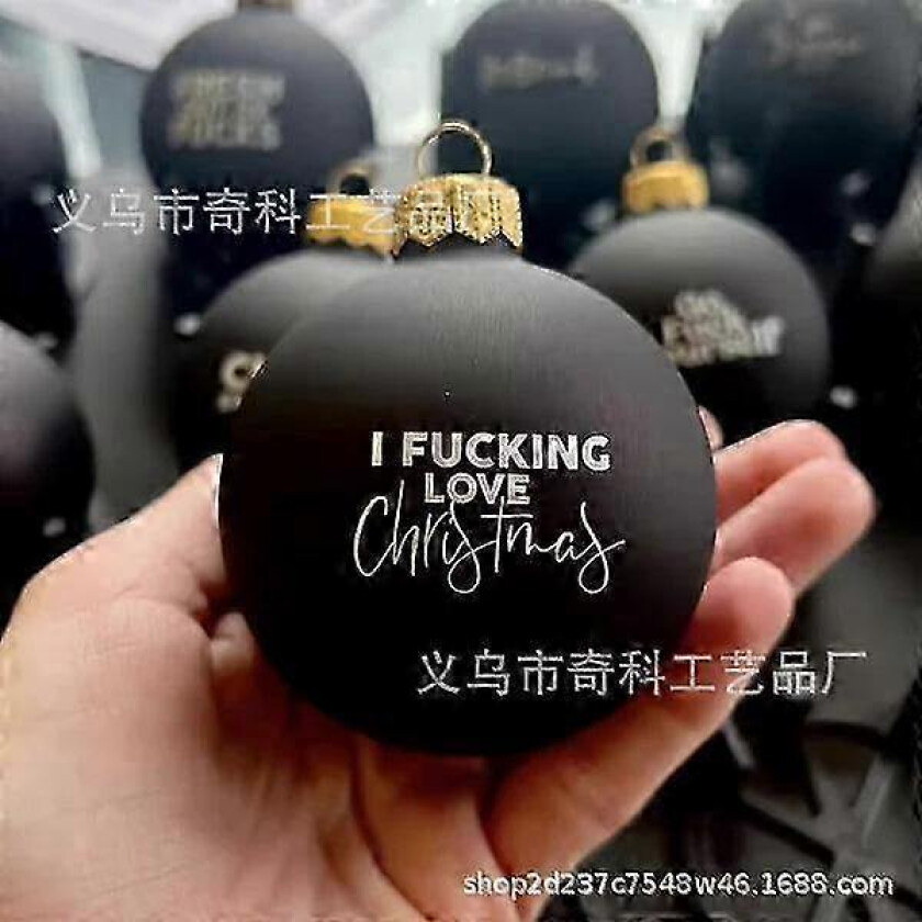 Bannekulepakke - 12 stk, 2024 Morsom Julepynt Julekule-Ornamenter - JA