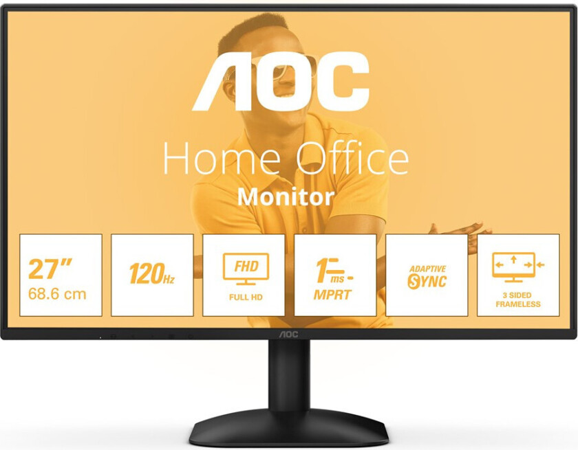 27B31H PC-skjerm - 27", 1920x1080, 120Hz, IPS, 4ms - Svart