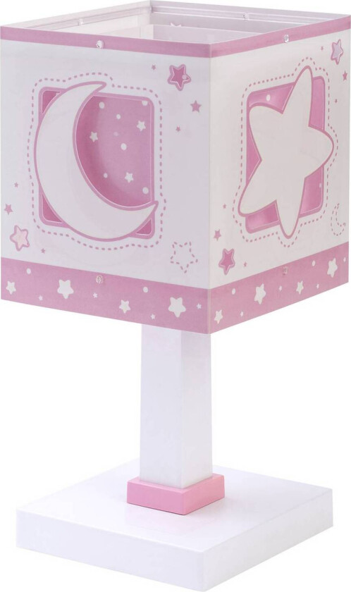 Bordlampe for barn Moonlight Pink, G4, bredde 14 cm