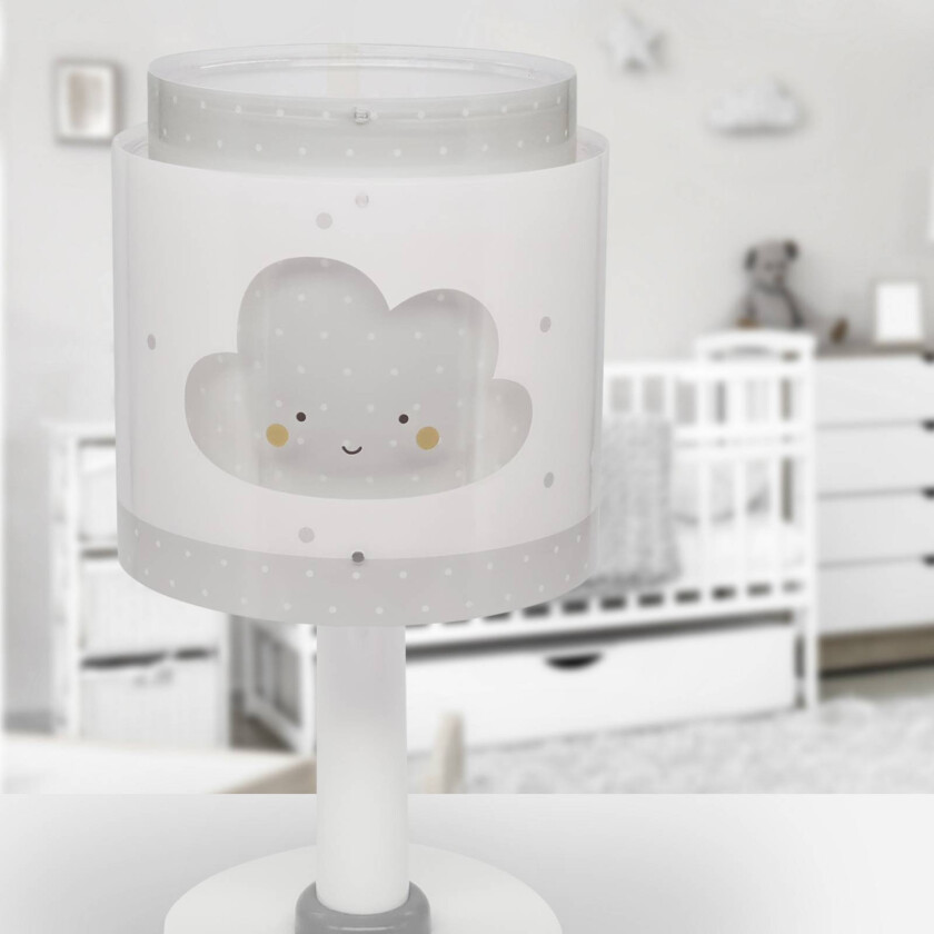 Barnbordlampe Baby Dreams, grå, G4, Ø 15 cm
