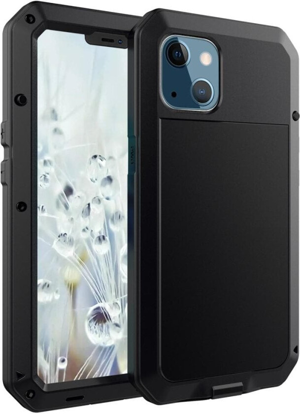 iPhone 13 Heavy Duty Robust Hybrid-deksel med innebygd herdet glass