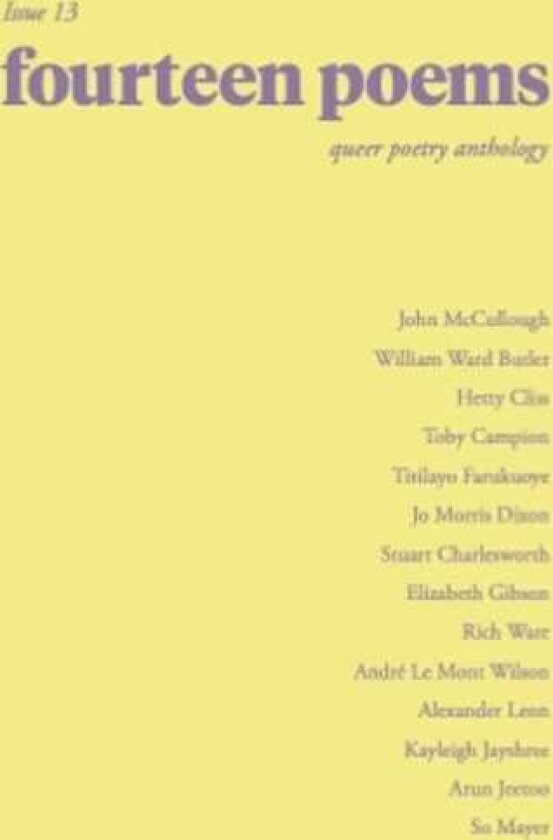 fourteen poems issue 13: a queer poetry anthology