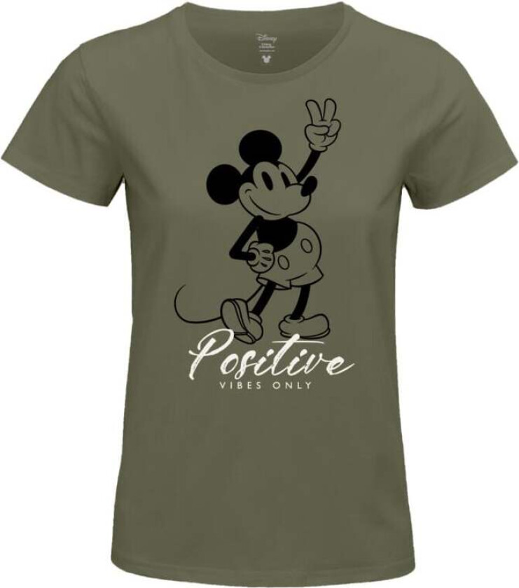 Disney T-skjorte - Mickey Positive - S til XXL - Damer - grønn