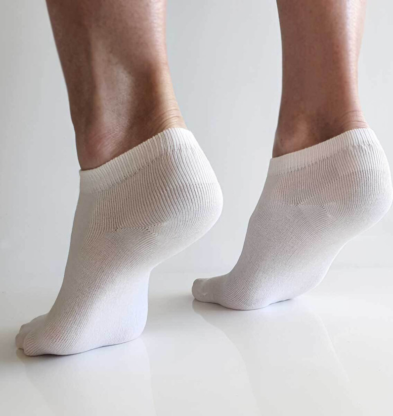 No show bambussokker med anti-skli i hæl