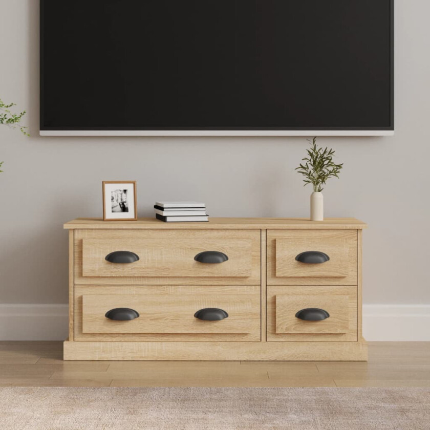 TV-benk sonoma eik 100x35,5x45 cm konstruert tre