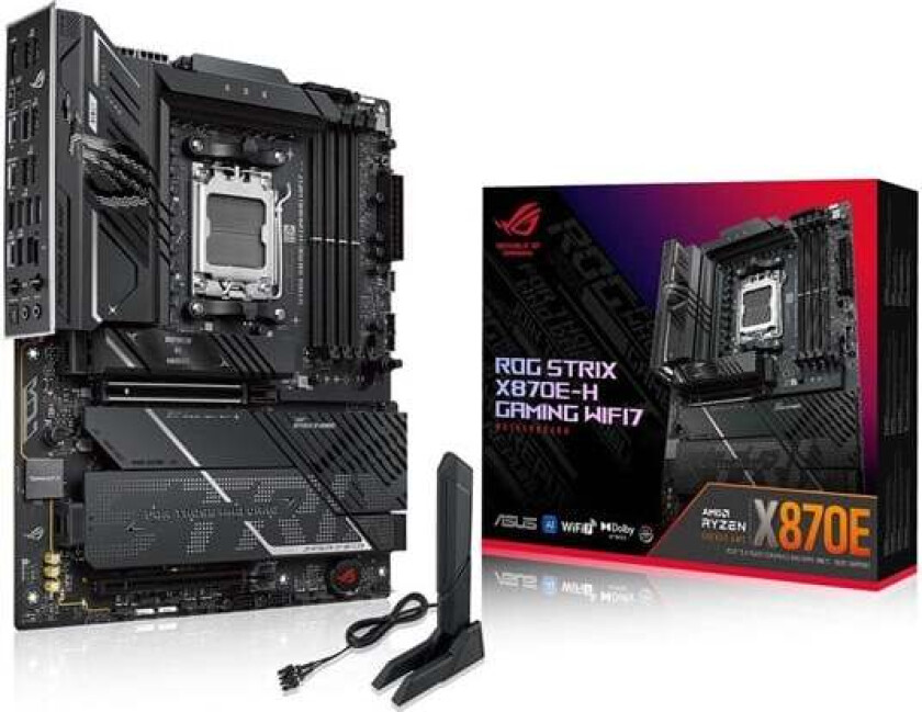 ROG STRIX X870E-H GAMING WIFI7 Hovedkort - AMD X870E - AMD AM5 socket - DDR5 RAM - ATX