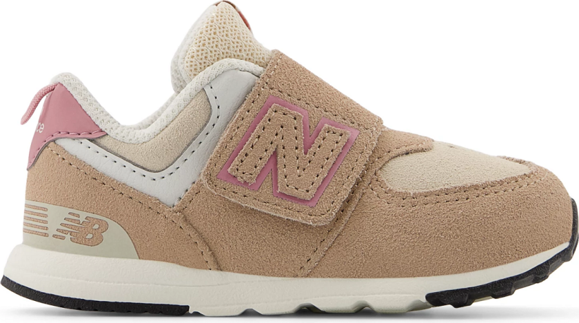 574 Kids NEW-B Hook & Loop Sneakers Flat Taupe 22.5 EU 22.5 EU kvinne